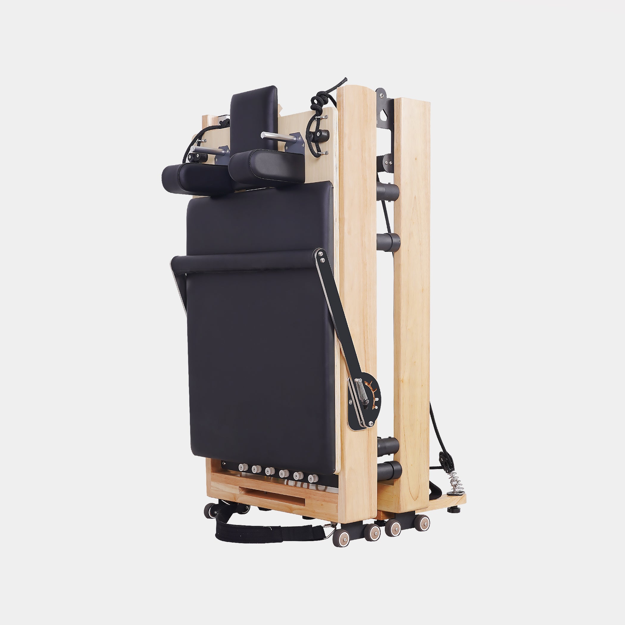 Oak Foldable Pilates Reformer—Home Essential