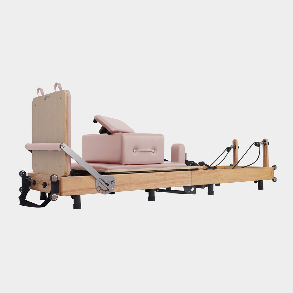 Oak Foldable Pilates Reformer—Home Essential