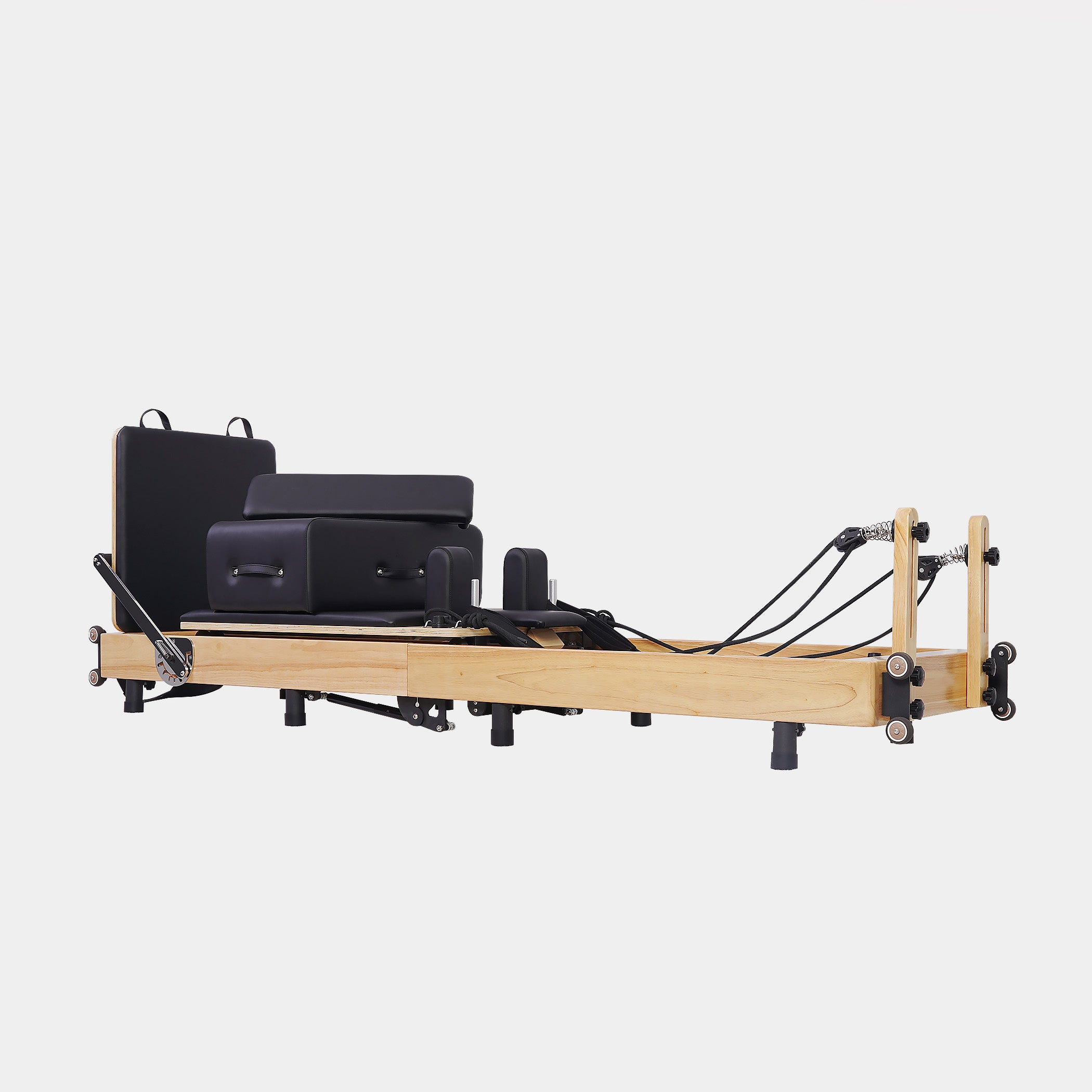 Oak Foldable Pilates Reformer—Home Essential