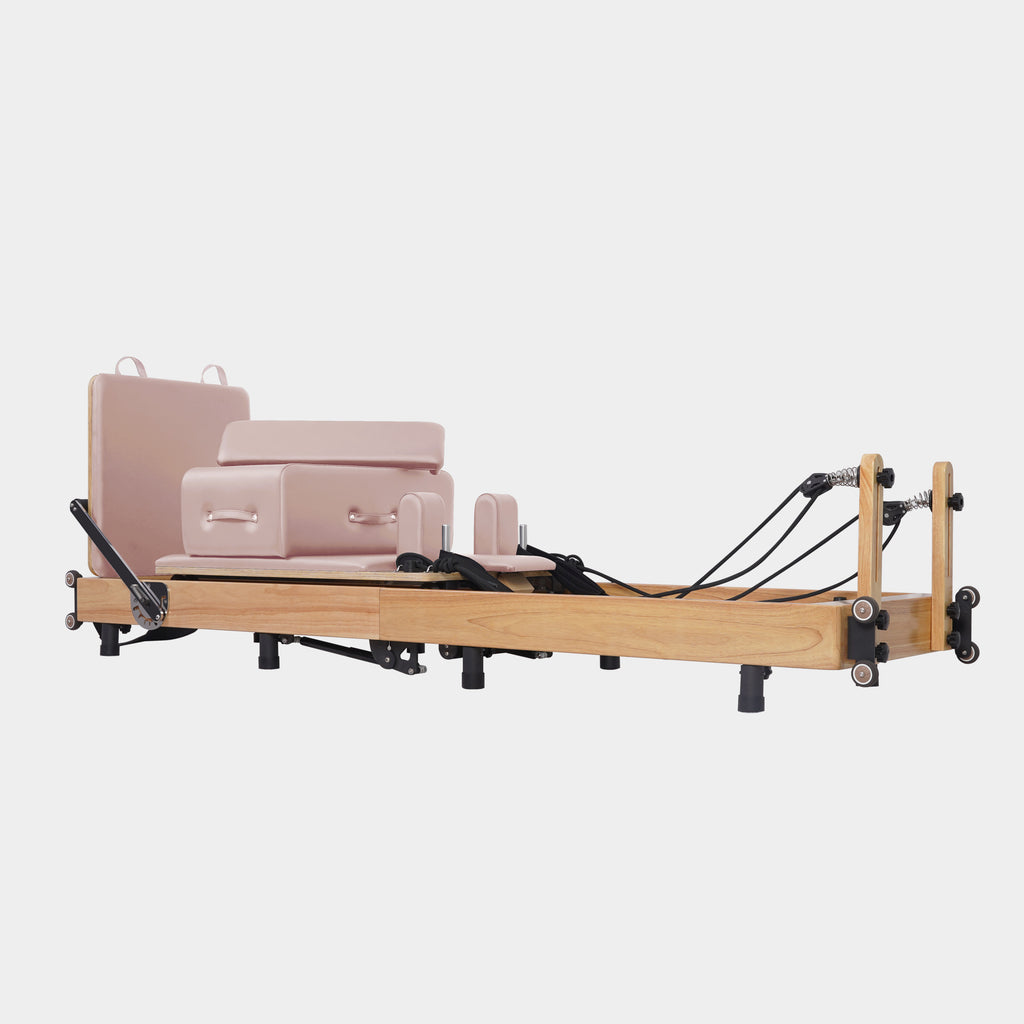 Oak Foldable Pilates Reformer—Home Essential