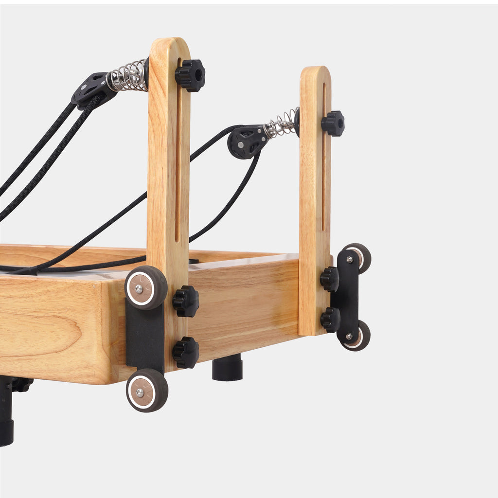 Oak Foldable Pilates Reformer—Home Essential
