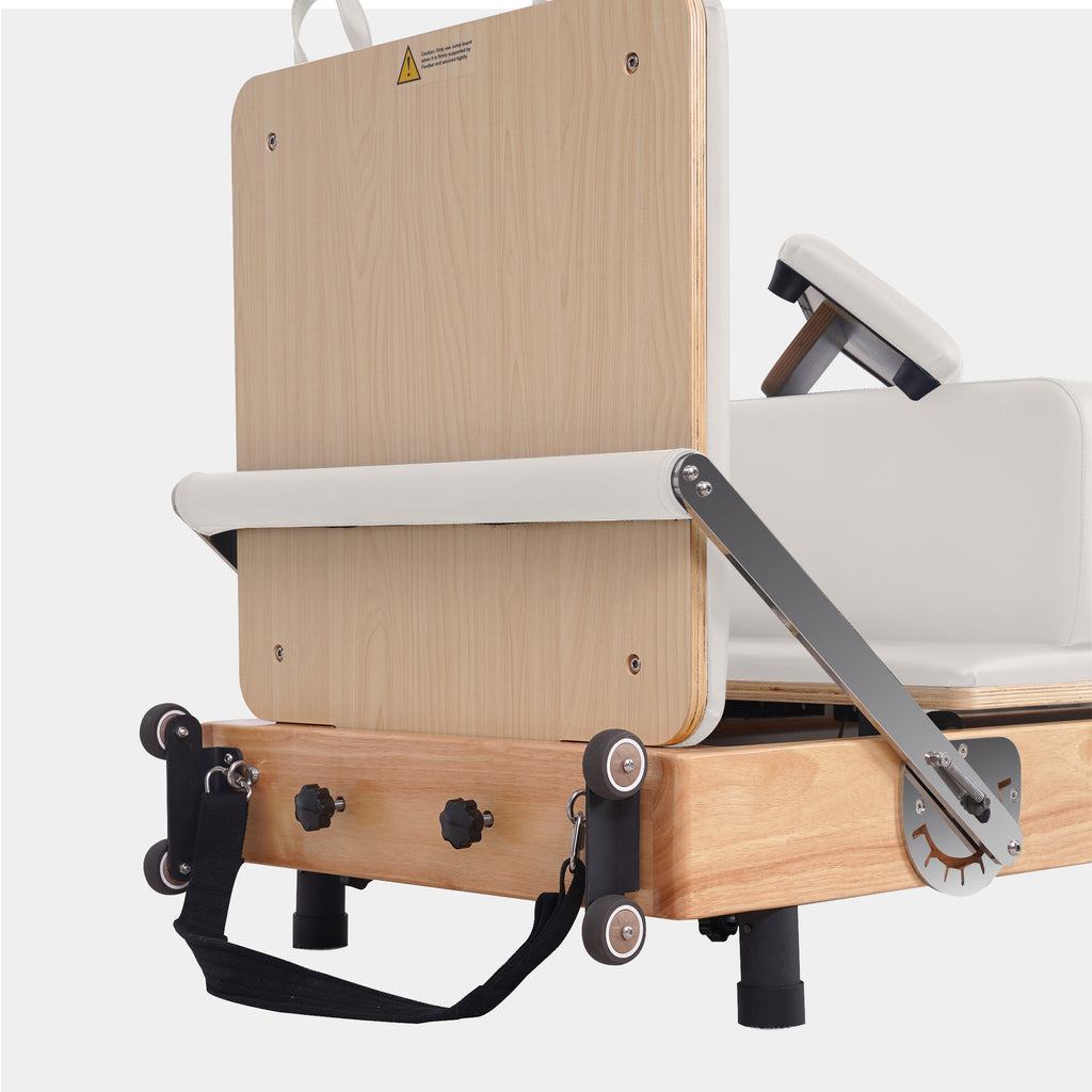 Oak Foldable Pilates Reformer—Home Essential