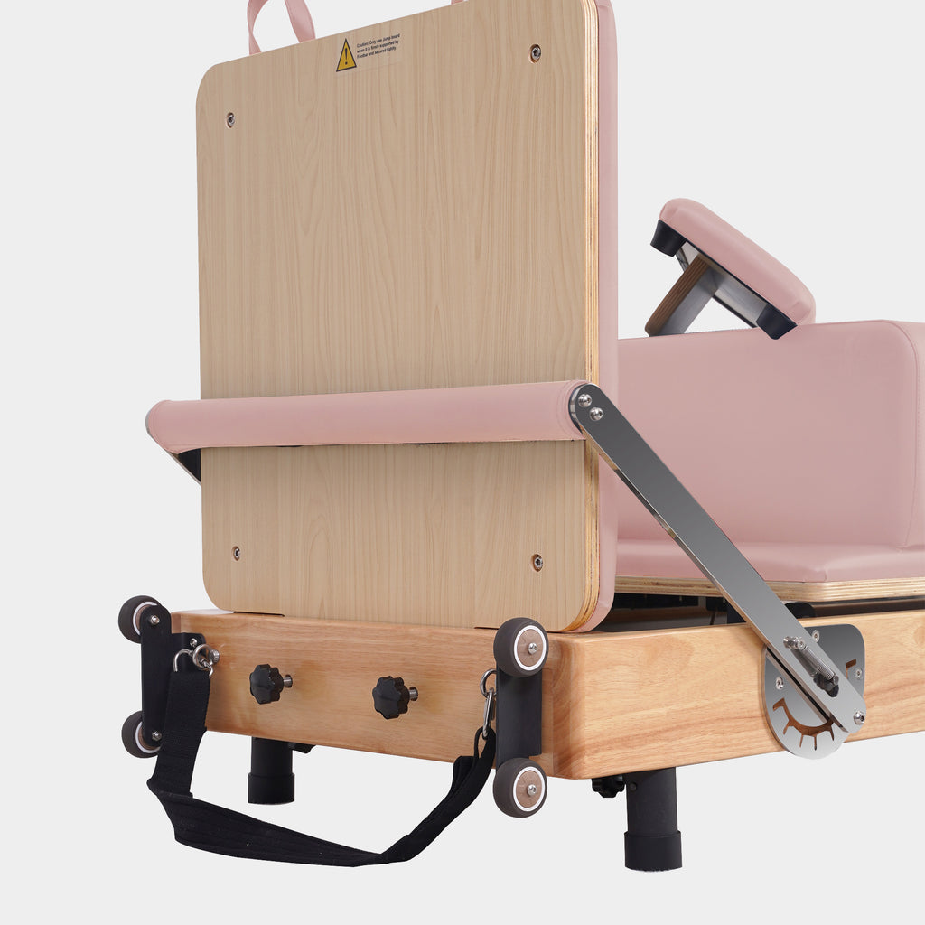 Oak Foldable Pilates Reformer—Home Essential