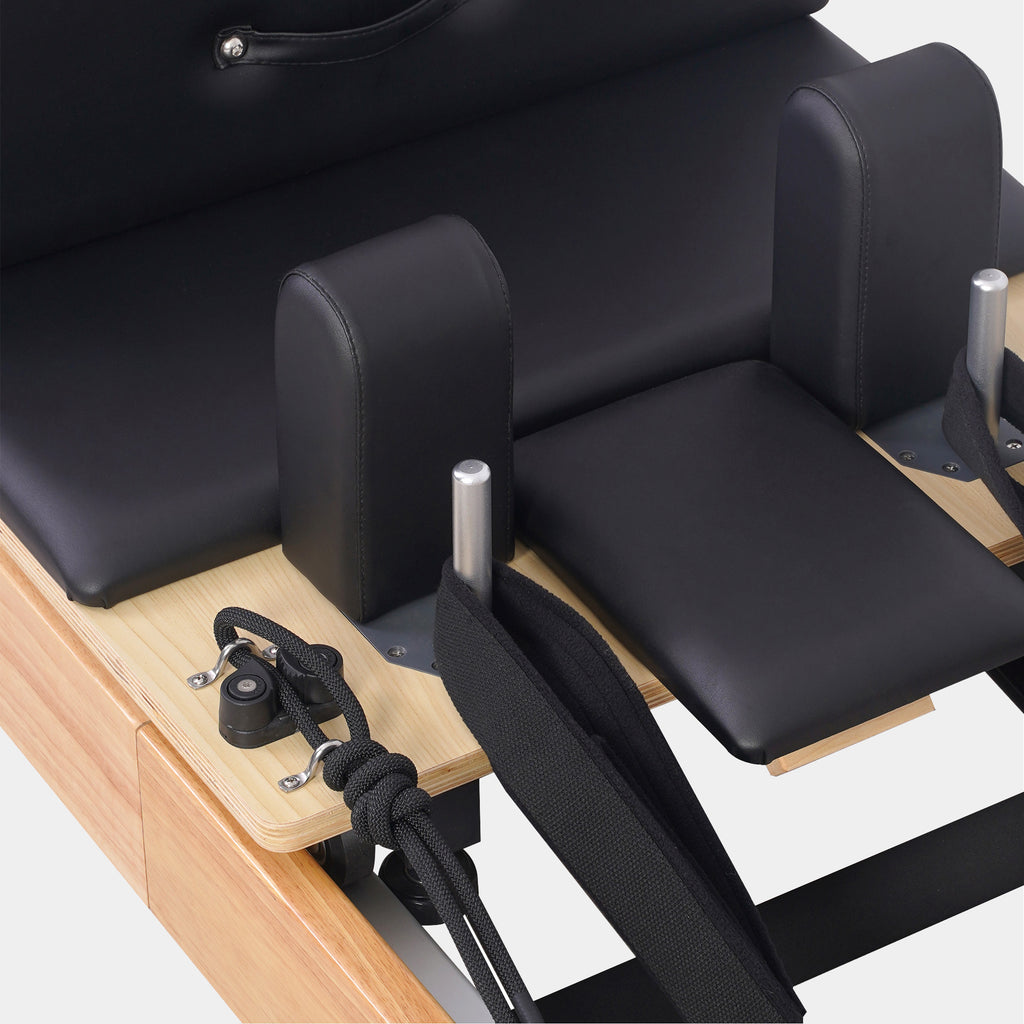 Oak Foldable Pilates Reformer—Home Essential