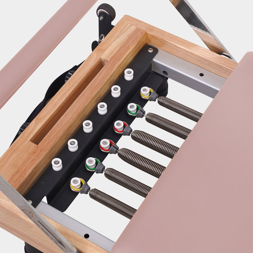 Oak Foldable Pilates Reformer—Home Essential
