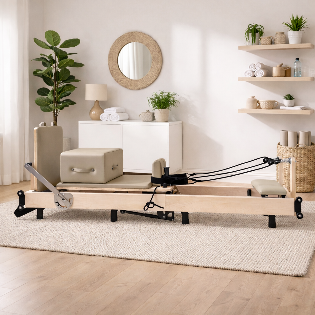 Maple Foldable Pilates Reformer—Home Signature